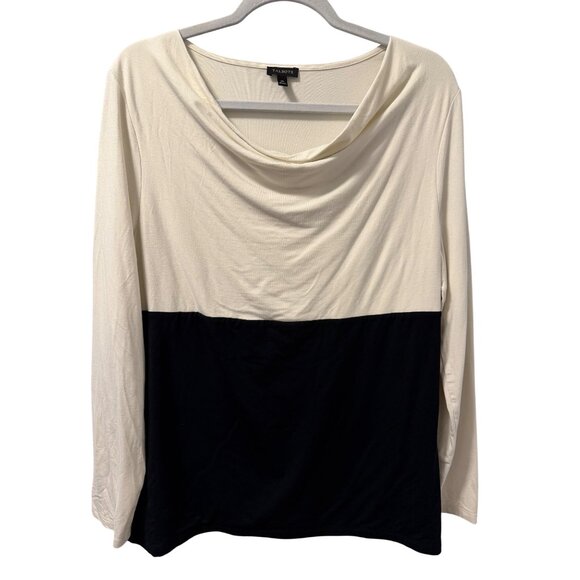 Talbots Womens Color Block  Long Sleeve Top Sz XL Rayon/Spandex Blouse - Picture 7 of 12